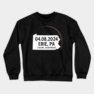 Pennsylvania Eria PA USA Total Solar Eclipse 2024 - Pennsylvania Crewneck Sweatshirt